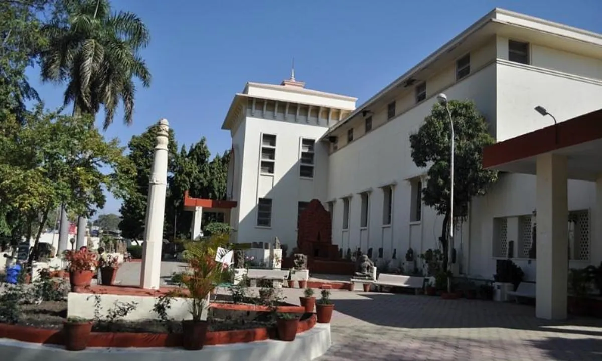 Central Museum Indore showcasing historical artifacts and sculptures