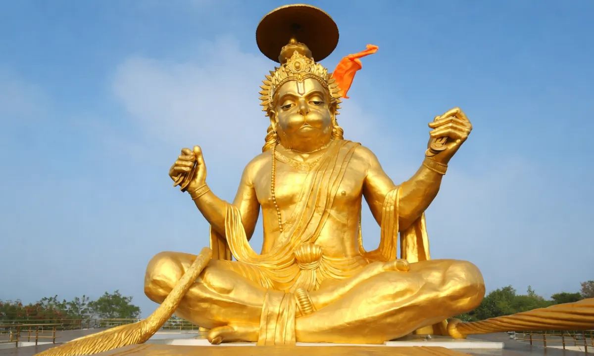 Pitra Parvat hilltop Hanuman temple overlooking Indore city