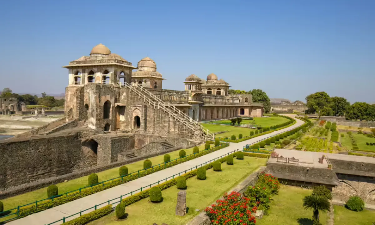 Historic Mandu fort city known for Afghan architecture in Madhya Pradesh